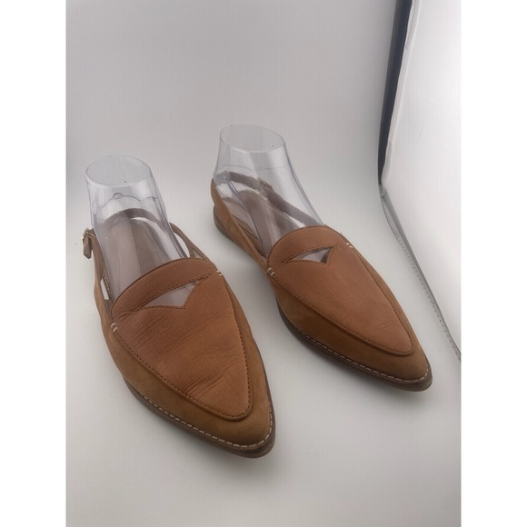Leather Suede pointed toe slingback flat sandals Sperry Saybrook women\'s‎ sz 10 main image 3